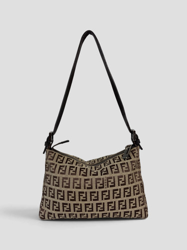 Fendi zucchino canvas pochette - zucchino,