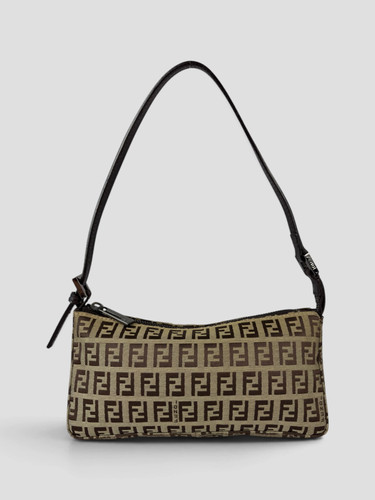 Fendi zucchino canvas pochette - zucchino,